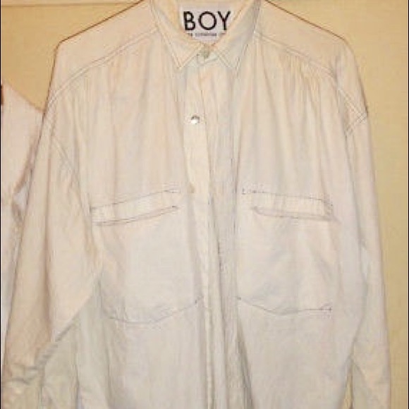 Boy London Shirt LS Button Up SMALL RARE WHITE - Picture 2 of 4